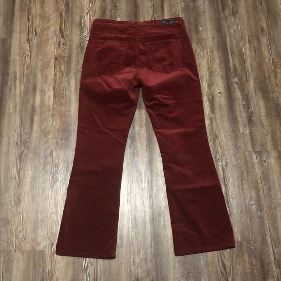 AG Adriano Goldschmied Pants Women's 28 The Jodi Crop High Rise Slim Flare Velve - Picture 5 of 6